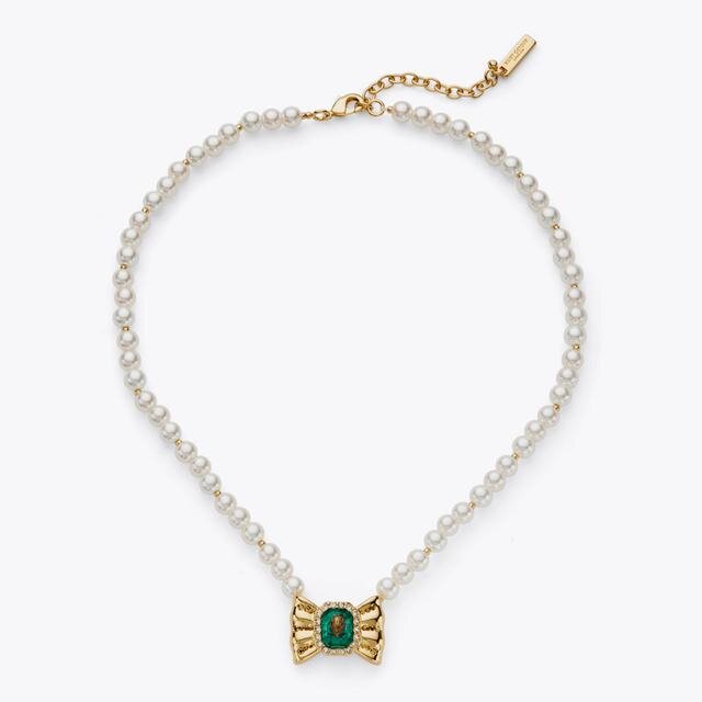Bow Pearl Necklace Bow Pearl Necklace