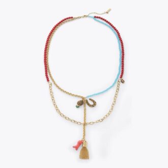 Long Pendant Charm Necklace