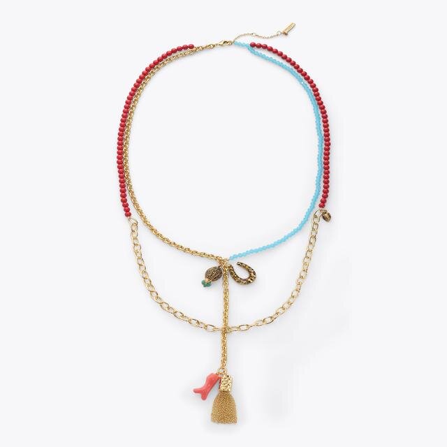 Long Pendant Charm Necklace Long Pendant Charm Necklace