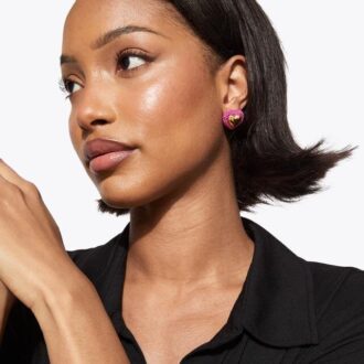 Pave Heart Stud Earrings